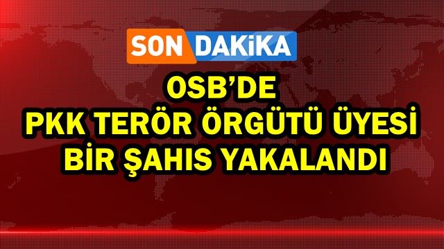 OSB’de PKK terör örgütü üyesi bir şahıs yakalandı