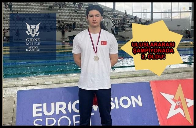 Uluslararası yüzme branşında Afyon’un ilk madalyası Girne Koleji’nden