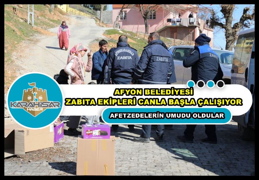 Afyon Belediyesi Zabıta ekipleri canla başla çalışıyor