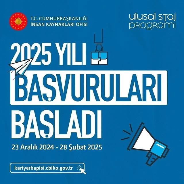 Ulusal Staj Programı 2025 İçin Başvurular Başladı