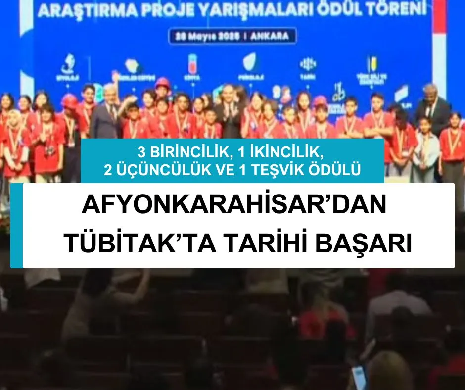 AFYONKARAHİSAR’DAN TÜBİTAK’TA TARİHİ BAŞARI: 