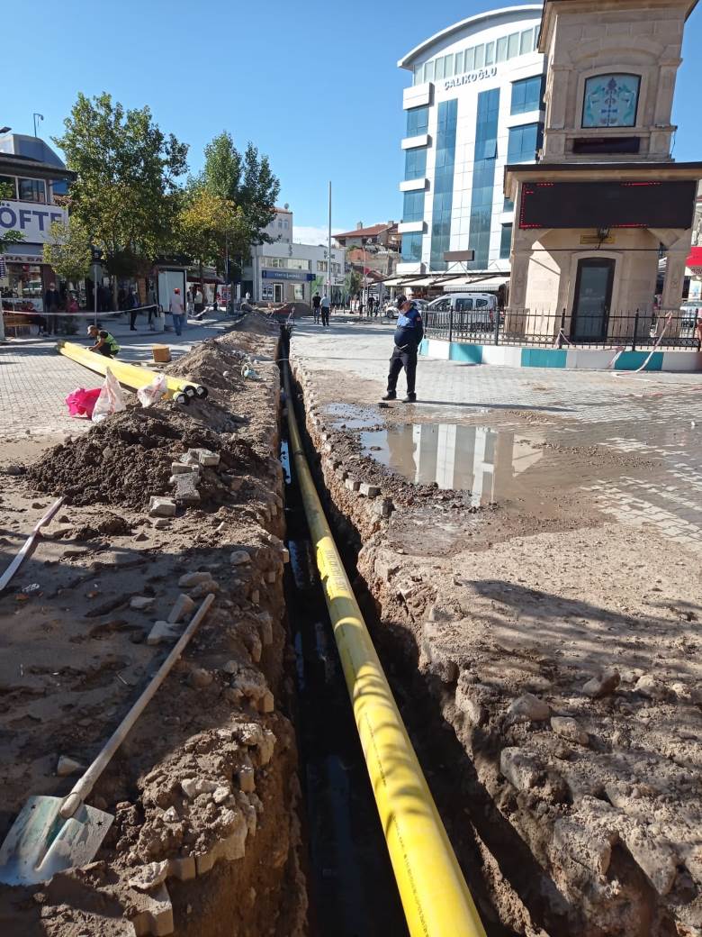 Emirdağ`da doğalgaz çalışmaları yeniden başladı