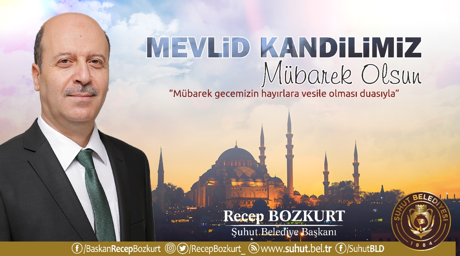 BAŞKAN BOZKURT?UN MEVLİD KANDİLİ MESAJI