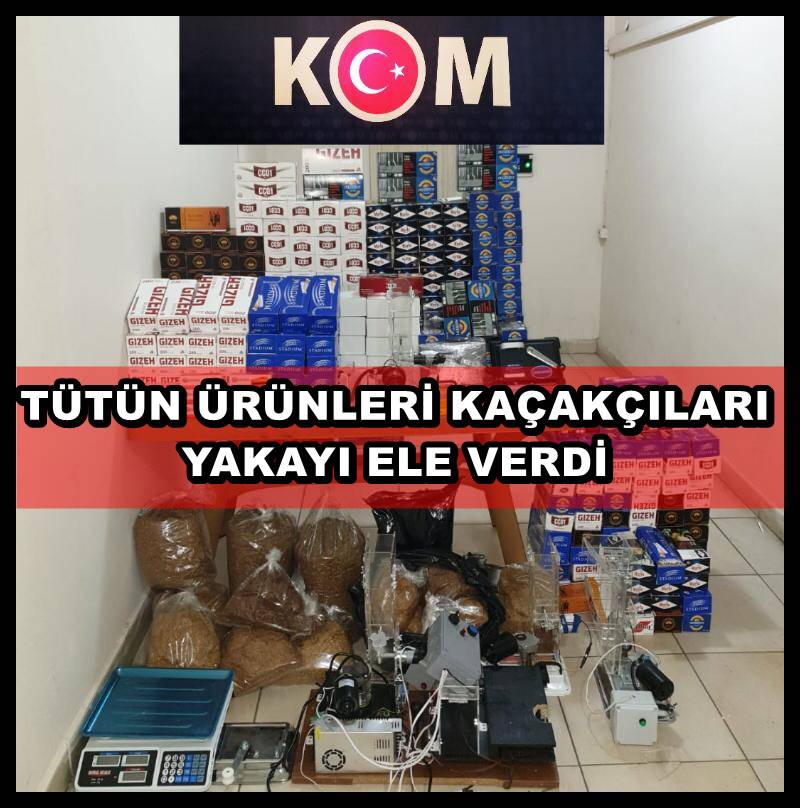 TÜTÜN ÜRÜNLERİ KAÇAKÇILARI YAKAYI ELE VERDİ