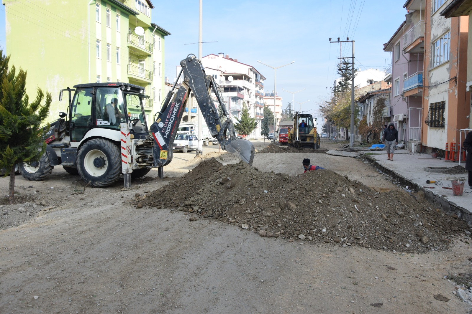 Çay?da Fahrettin Bey Caddesi Yenileniyor