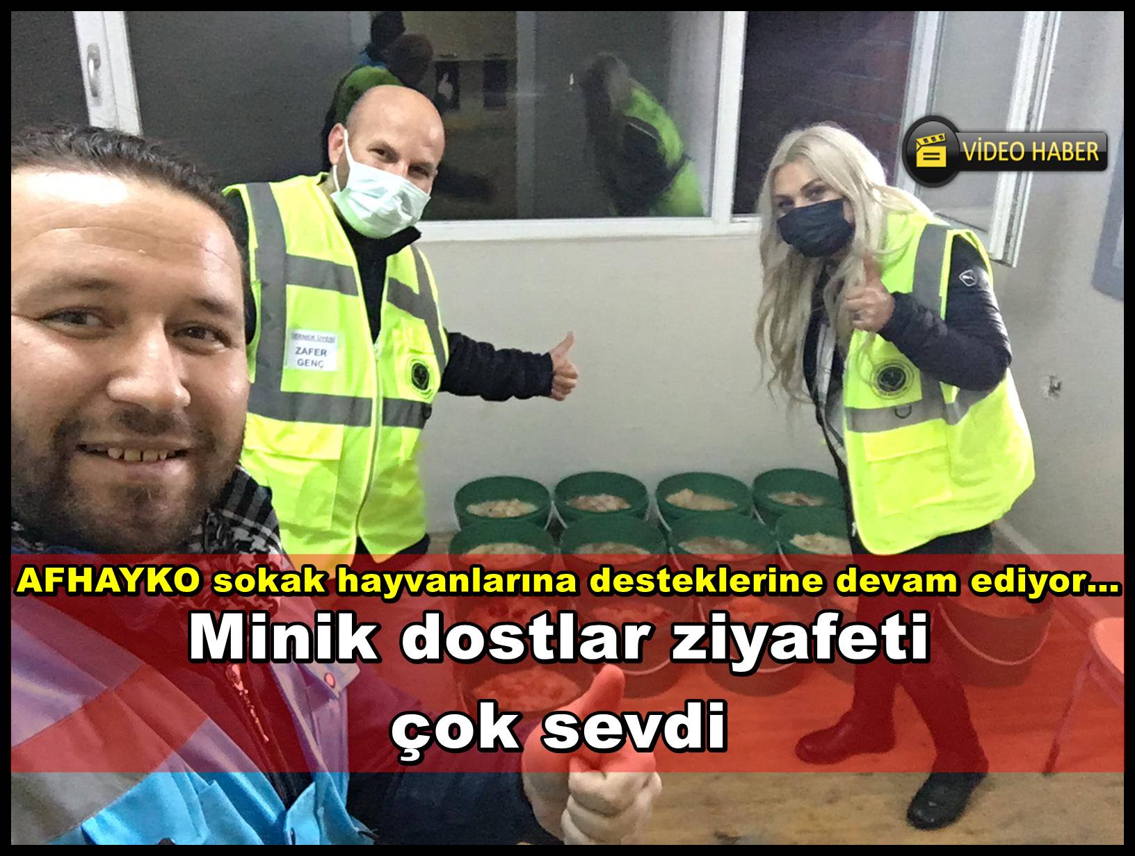 Minik dostlar ziyafeti çok sevdi