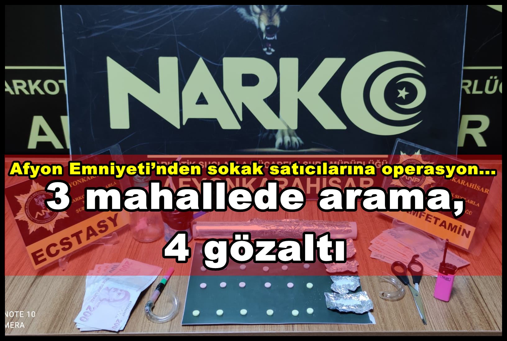 3 mahallede arama, 4 gözaltı