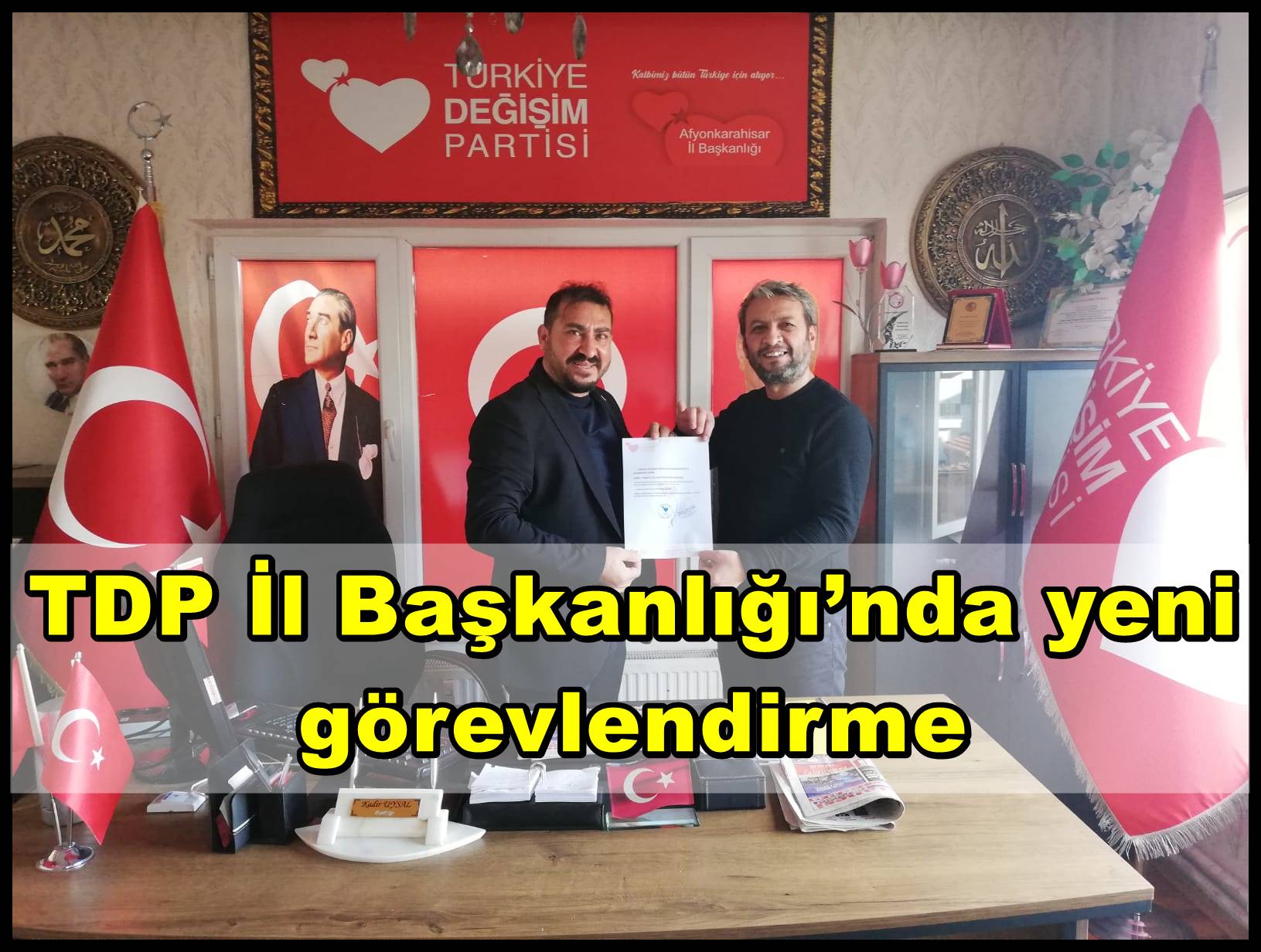 TDP İl Başkanlığı?nda yeni görevlendirme