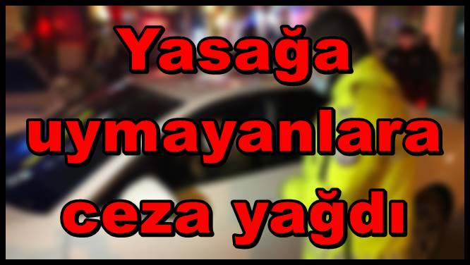 Yasağa uymayanlara ceza yağdı